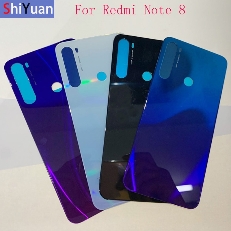 Batterij Cover Behuizing Case Back Glass Rear Deur Panel Voor Xiaomi Redmi Note 8 Back Glass Cover Vervanging