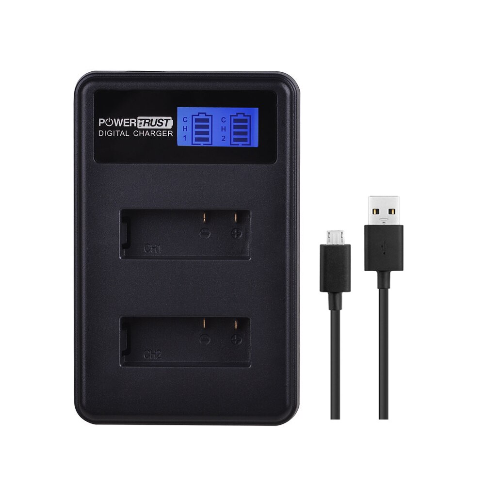 2x pg1050 1180 mah batterier + lcd Dobbel usb batterilader til sjcam  sj4000 m10 sj5000 sj5000x til eken  h9 h9r h8r h8 git  pg900