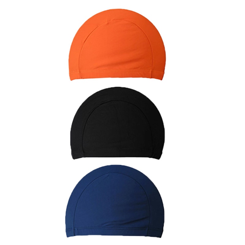 Sommer unisex elastisk svømmebassin svømmehat kasket orange