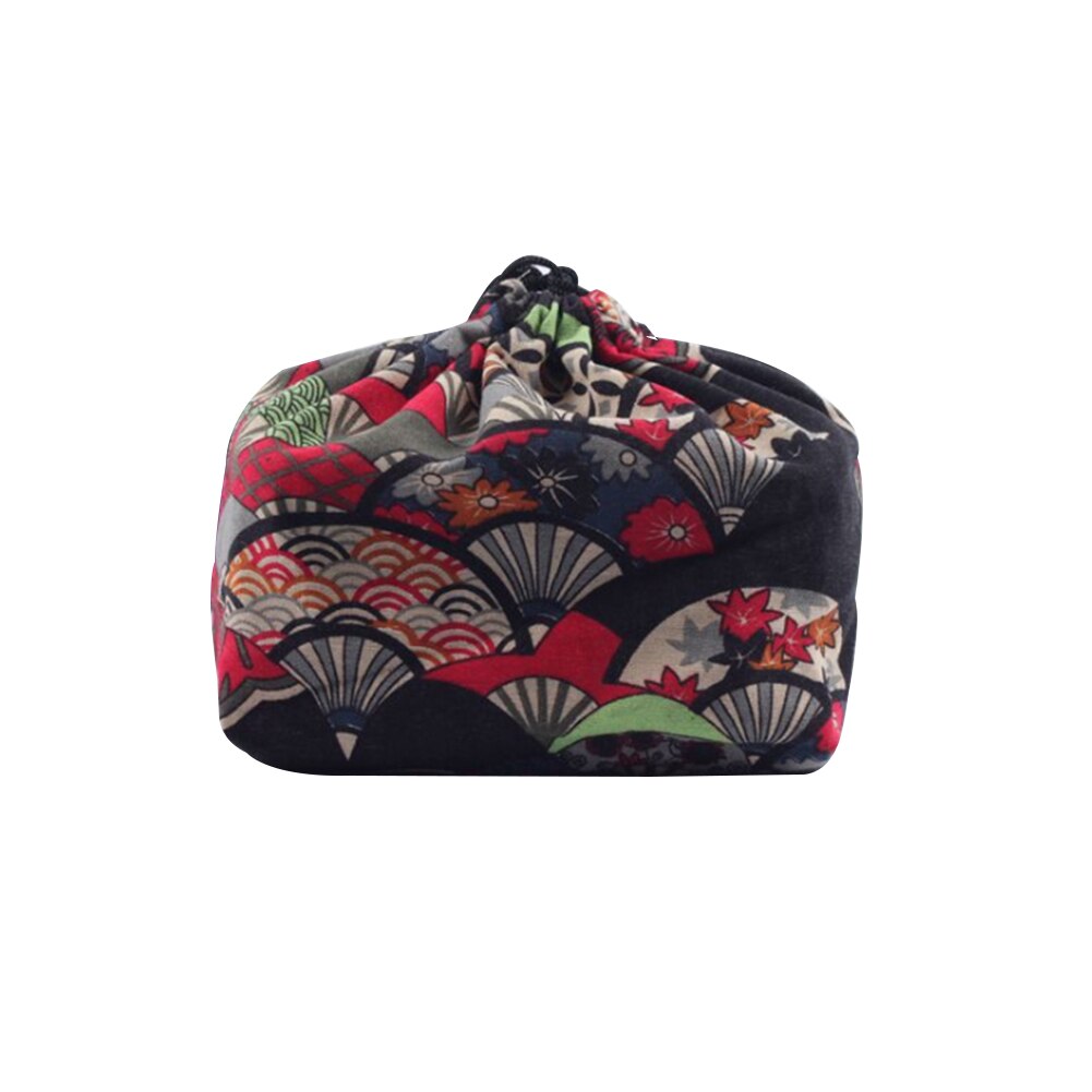 Koeler Draagbare Lunch Bag Bento Pouch Japanse Stijl Picknick School Doek Reizen Voedsel Opslag Thermische Geïsoleerde Kantoor Gedrukt: 7