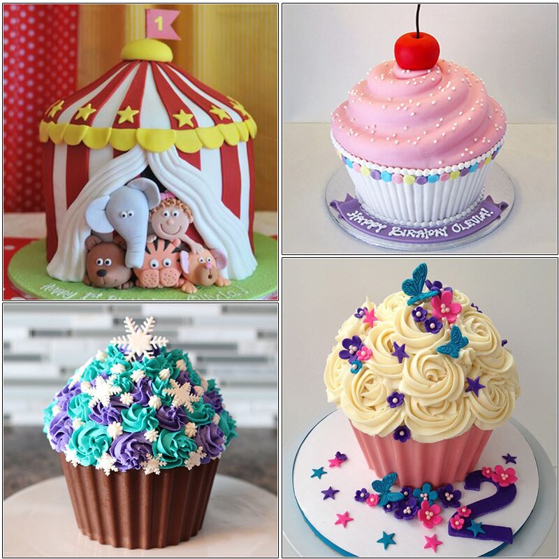 3 Stks/set Enkele Bloem Vorm Cupcake Siliconen Mal Hittebestendige Bakken Gereedschap Bakken Maker Siliconen Giant Cupcake Mold