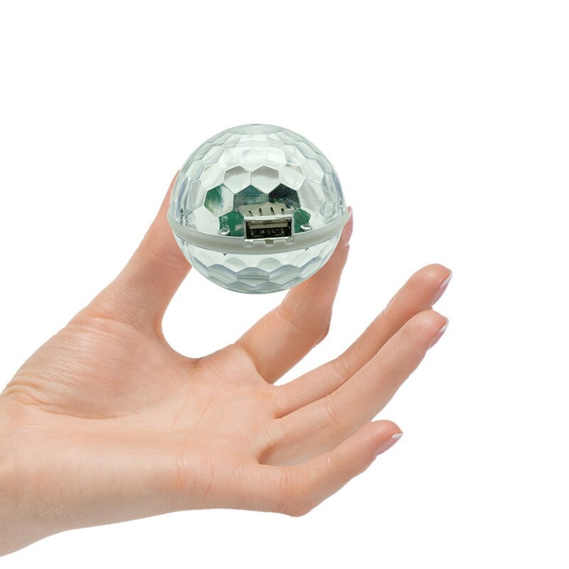 USB DC 5V Double head Disco ball stage light music control Android Apple phone colorful dj light Christmas party light kids