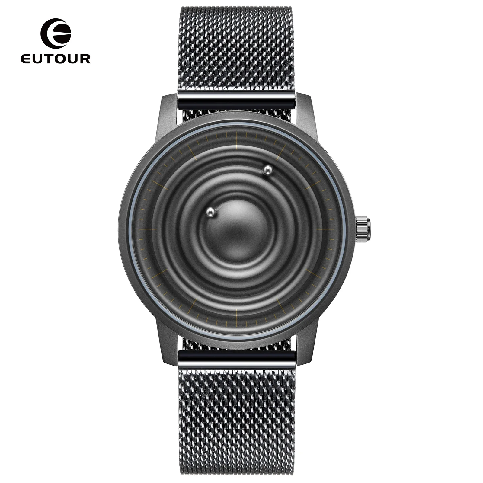 EUTOUR Herenhorloge Dameshorloge Paar Horloges Magnetisch horloge Kogellager Horloges Quartz Polshorloge voor heren Dames met roestvrij staal