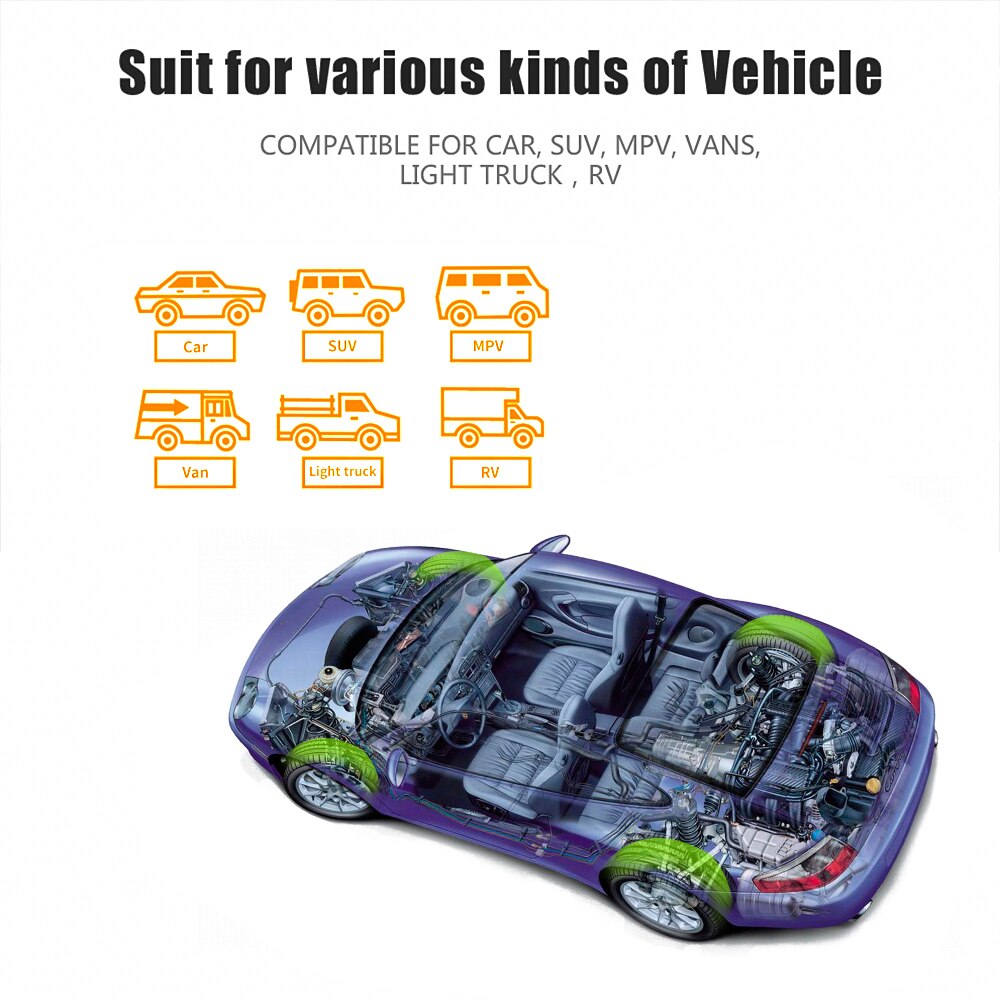 Universal Sensors Tire Pressure External Alarm Android iOS BLE TPMS Waterproof Bluetooth 4.0 5.0 Car Tire Pressure Sensor