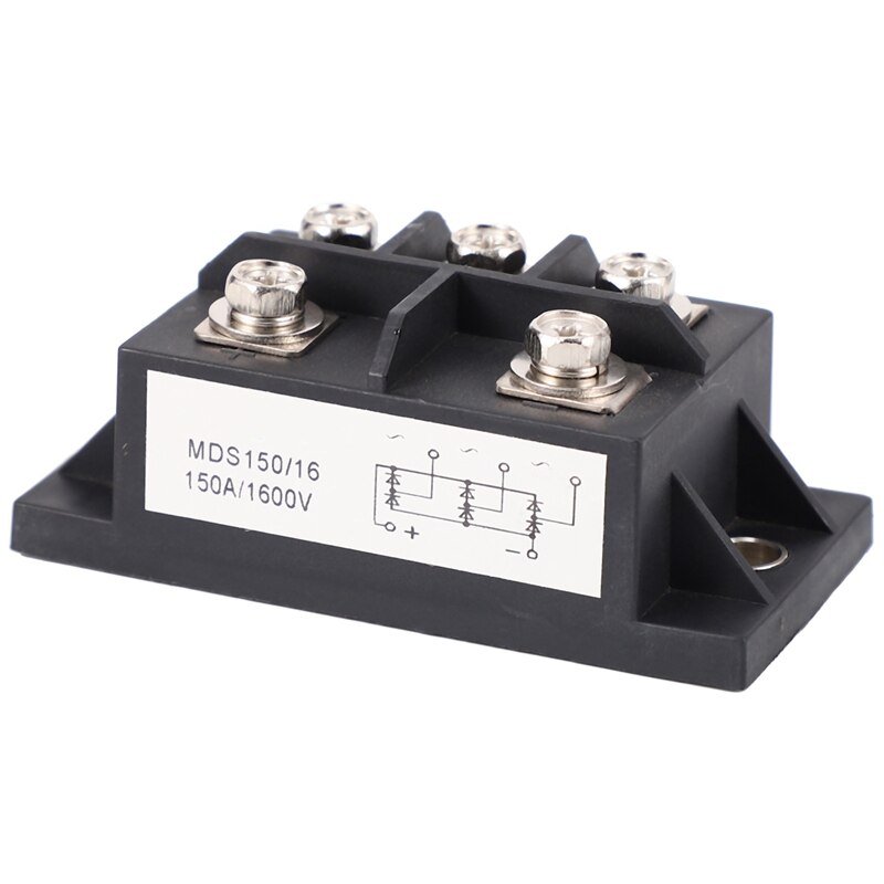 MDS150A 3-Fase Diode Bridge Rectifier 150A Amp 1600V Koper 150 Celsius 80X40x33mm Metal Case Diode Brug Controle
