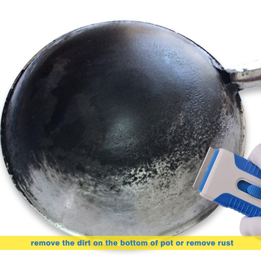 EHDIS Car Cleaning Razor Scraper Window Tint Oven Ceramic Sticker Remover Tool Vinyl Film Wrap Squeegee With Carbon Steel Blades