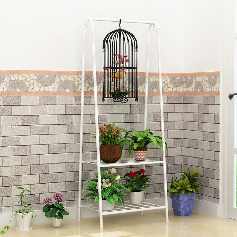 Living room multi-level floor hanging orchid stand hanging multi-function rack flower stand balcony wrought iron