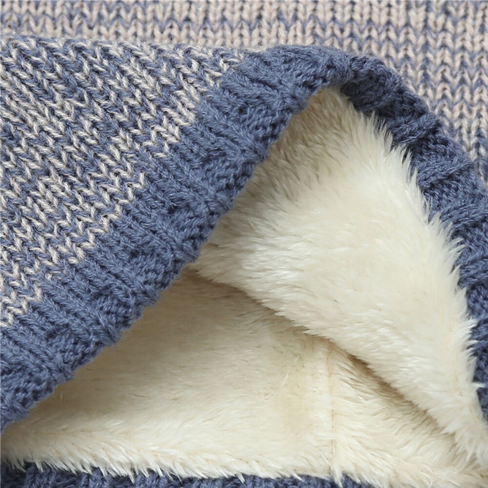 Mode Vrouwen Mannen Gebreide Sjaal Effen Winter Dikke Fluwelen Snood Sjaals Lady Warm Unisex Nek Sjaals Ring