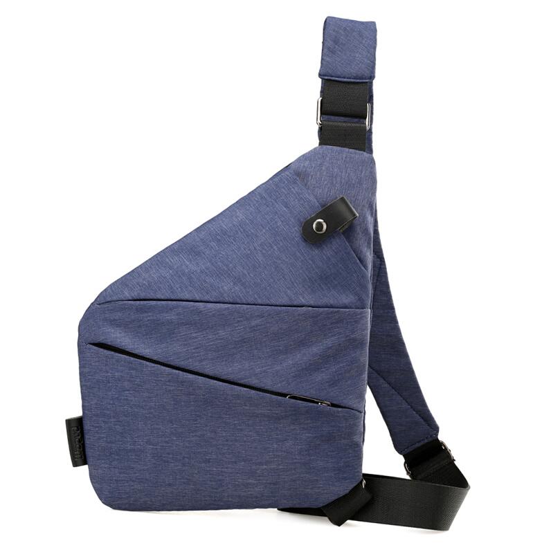 Kompakten Single Schulter Taschen Männer Frauen Wasserdichte Nylon umhängetaschen Männliche Umhängetasche Brust Pack Kühlen Motorrad Sling Tasche: Blau