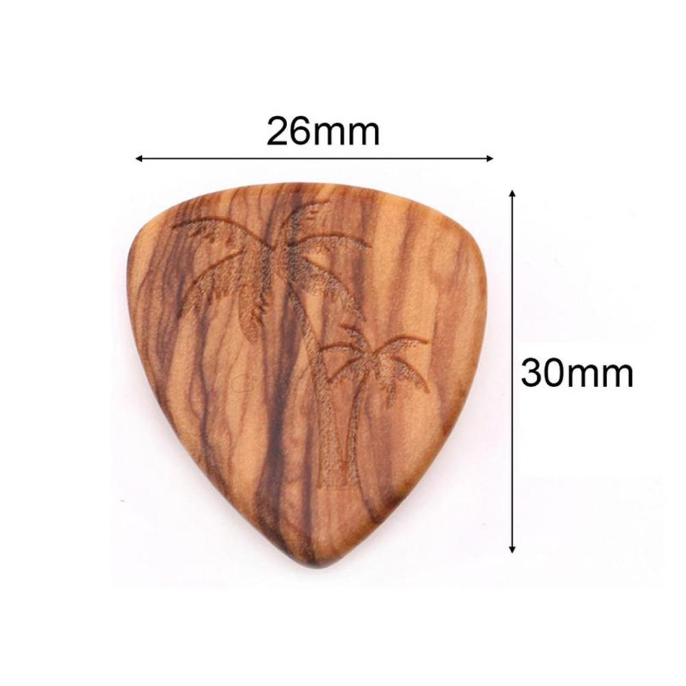 Gitarre wählt 2,5mm Dicke Plektrum Massivholz Fingerpicks Halskette Anhänger wählt Gravur aufbringen Spielen wählt