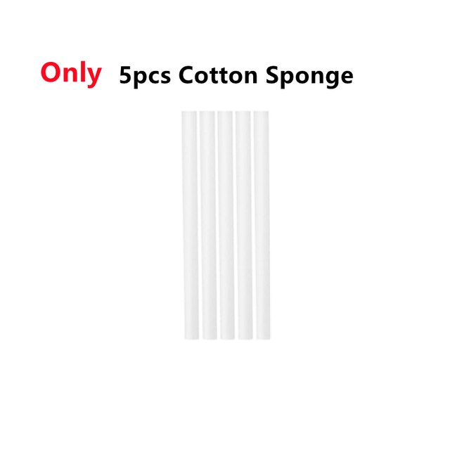 3L USB Double Nozzle Humidifier Aroma Essential Oil Diffuser Ultrasonic Air Humidifier With Colorful Mood Lights: 5pcs Cotton Sponge