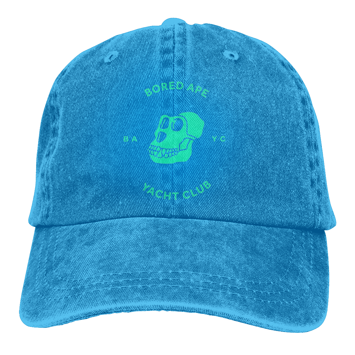 Coole baseballkappe für herren, bored ape yacht club bayc nft caps, verschiedene farben, damen-sommer-snapback-caps: Blau