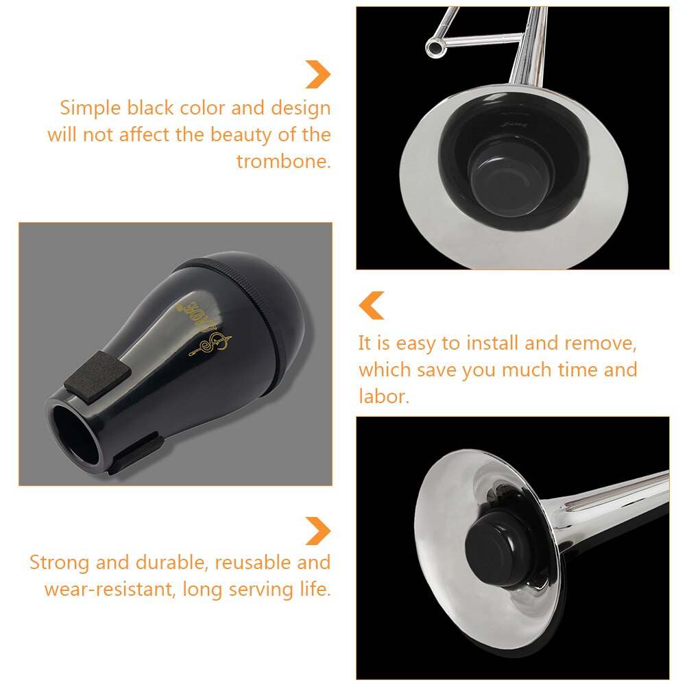 1Pc Trombone Mute Plastic Tenor Trombone Muffler Instrument Mute Device