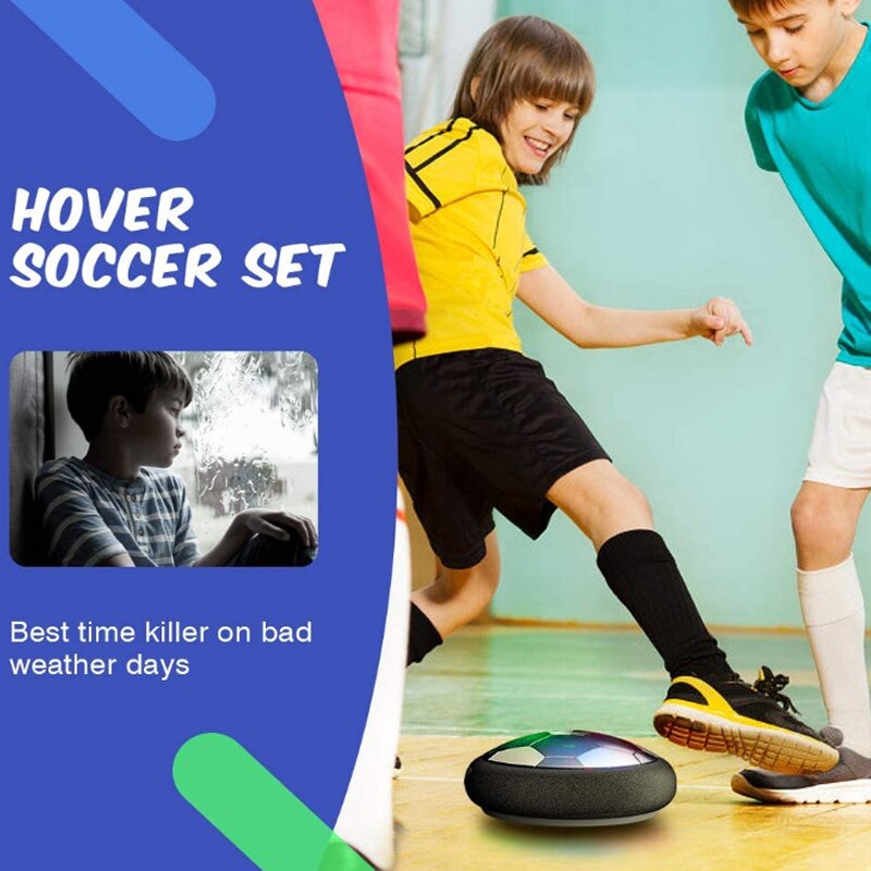 Børn elektrisk svæve fodbold bold genopladelig svæve fodbold børn indendørs flydende fodbold svæveflyvning legetøj med flere overflader