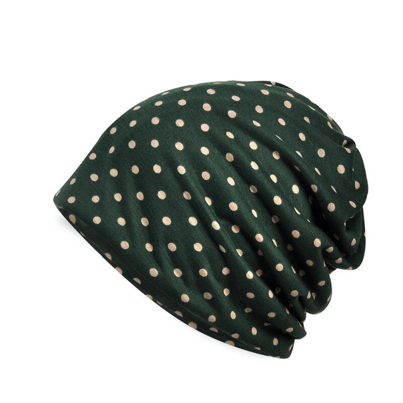 Neck Warm Sleep Yoga Headwear Hat Scarf Dot Print Casual Style Sun