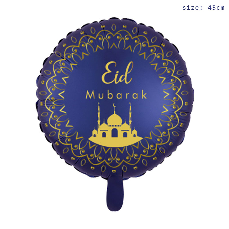 Blue Eid Mubarak Disposable Tableware Serves 8 Guests Aid Mubarak Plate Napkins Happy Eid Mubarak Party For Eid Al-Fitr: Clear