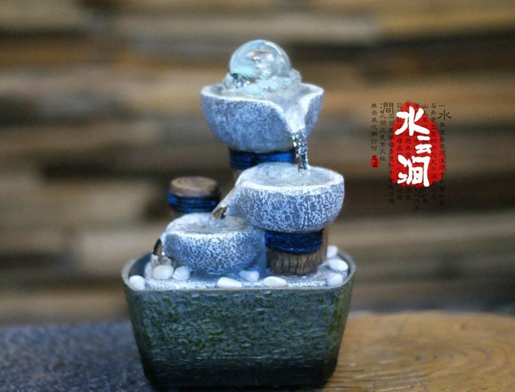 fountain water features feng shui wheel desktop decoration home decor Household water fountain