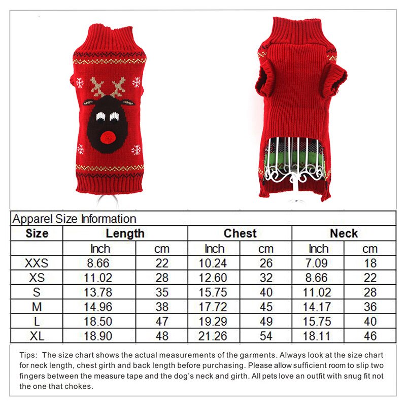 Abrrlo Hond Trui Kerst Rode Kerstman Trui Hondenkleding Xmas Rendier Winter Hond Truien Voor Kleine Honden: red C / XS