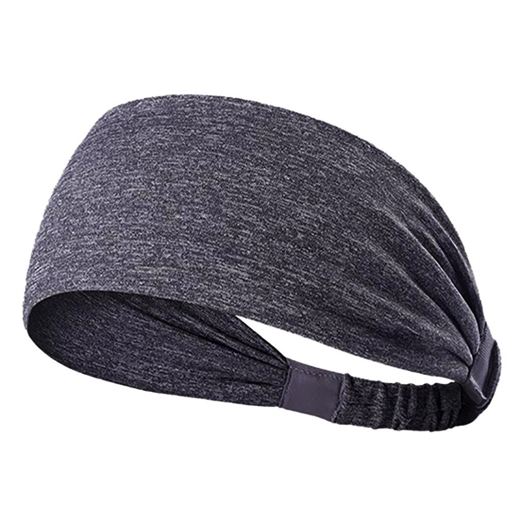 Brede Sport Hoofdband Stretch Elastische Yoga Running Headwrap Haarband Oefening Thuis Gezonde Levensstijl Snelle Levering: Black