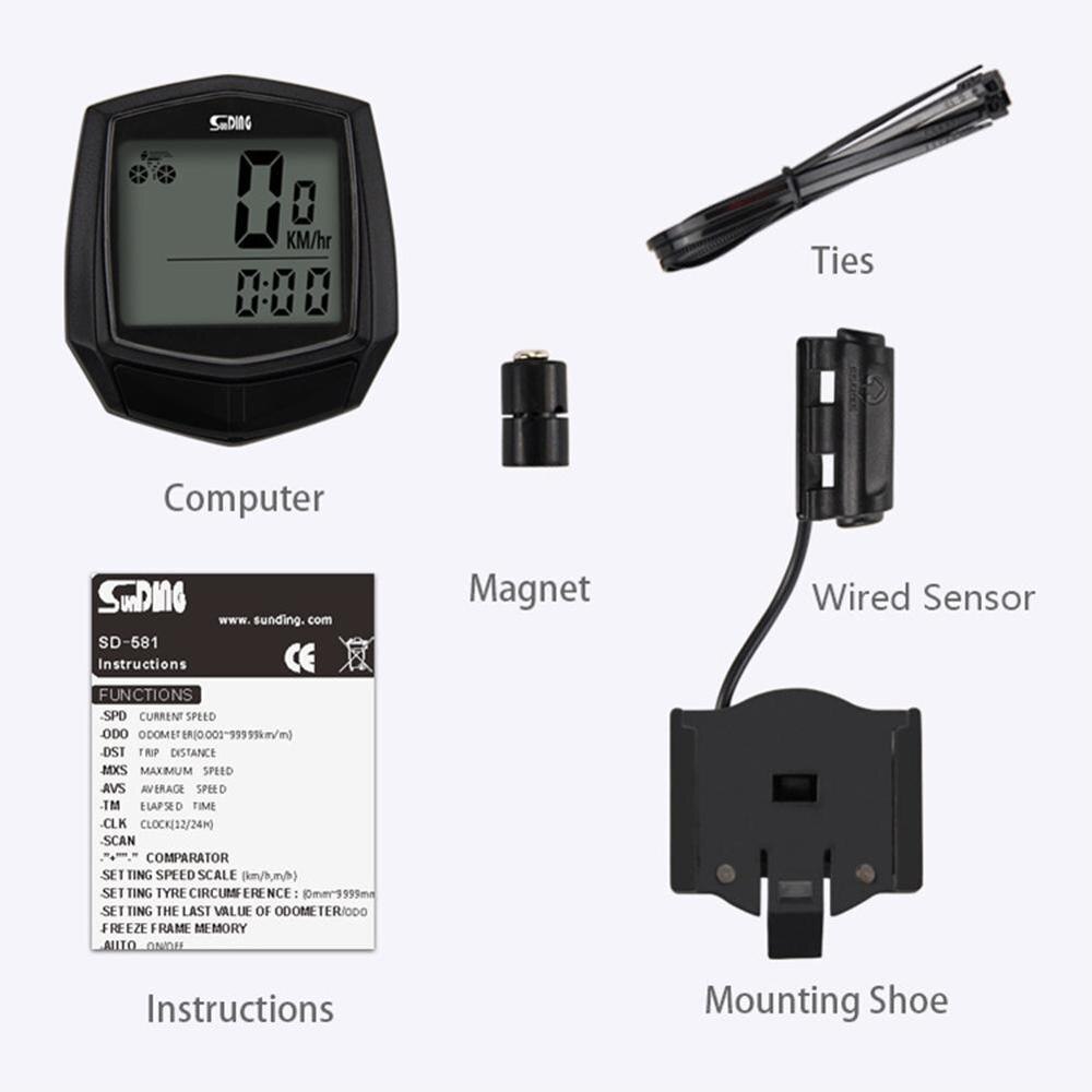 Bicycle Cable Code Table Odometer Speed Timer Mountain Bike Odometer Bicycle Waterproof Odometer Riding Accessories