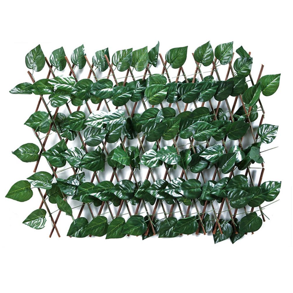 Garden Green Vine Fence Privacy Hedge Screen Telescopic Privacy Fence Suitable for Outdoor Indoor Garden Fence Backyard