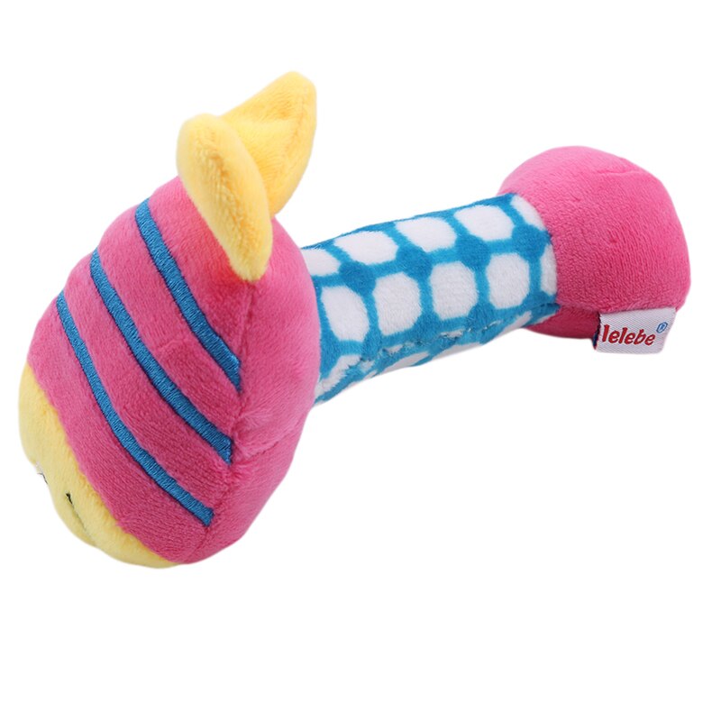 Neugeborenen Rassel Spielzeug 0-1 Jahre Alte Baby Cartoon Tiere Bett Glocke Plüsch Hand Infant Spielzeug: rose red fish