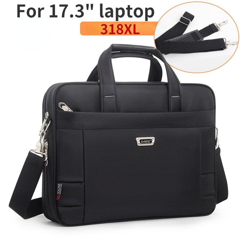 Business Bags Waterproof Classic Men&#39;s Shoulder Work Handbag Men Briefcase Laptop Bag Bolsa Women Oxford Handbags: 318XL 17 inch