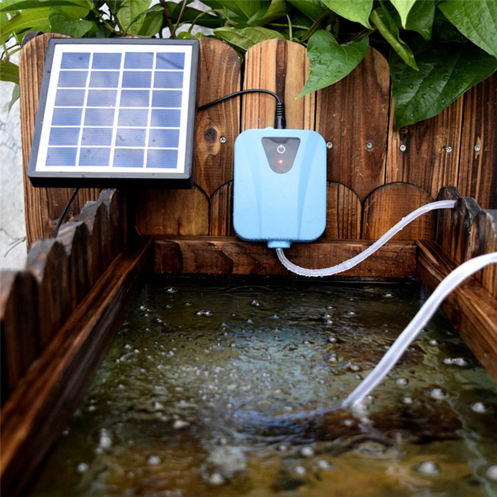 Solar Powered Oxygenator Water Oxygen Pump Pond Aerator Aquarium Air Pump