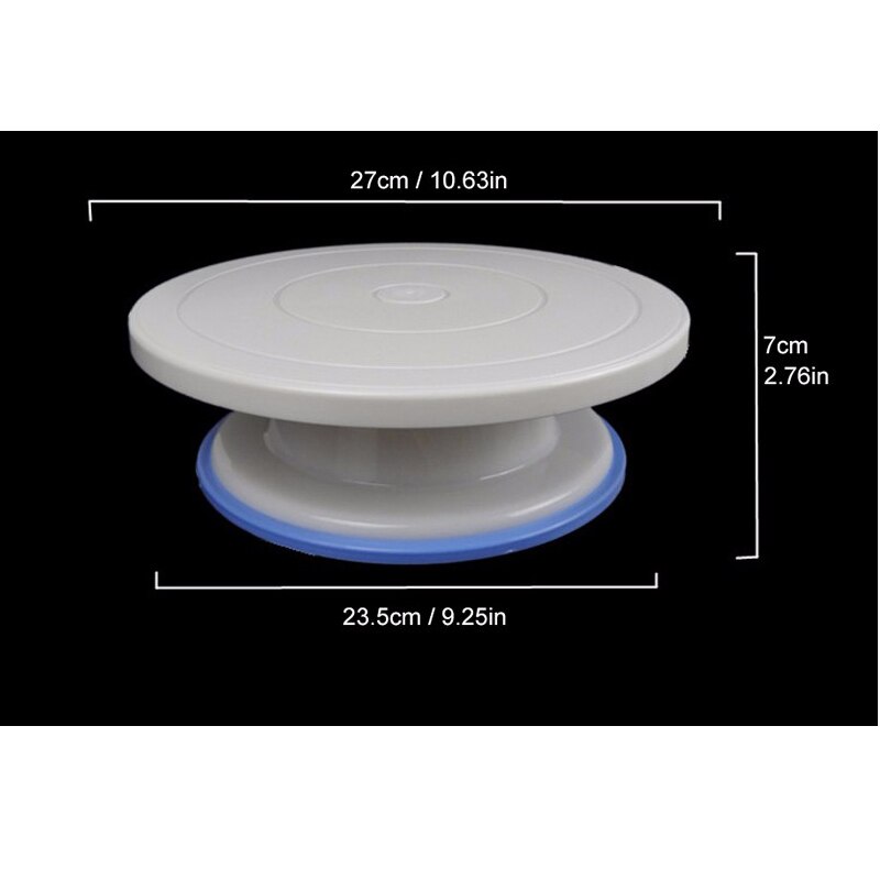 Plastic Taart Draaitafel Roterende Taart Plastic Deeg Mes Decoreren Draaitafel Anti-slip Ronde Cake Stand Cake Draaitafel 27 cm