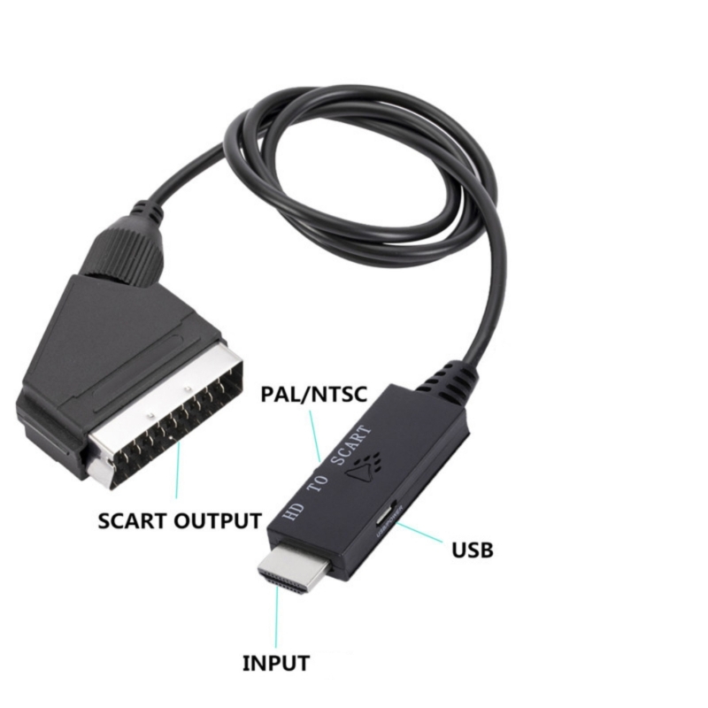 1080P SCART to HDTV Converter 1080P 60Hz Video Cable Adapter Converter