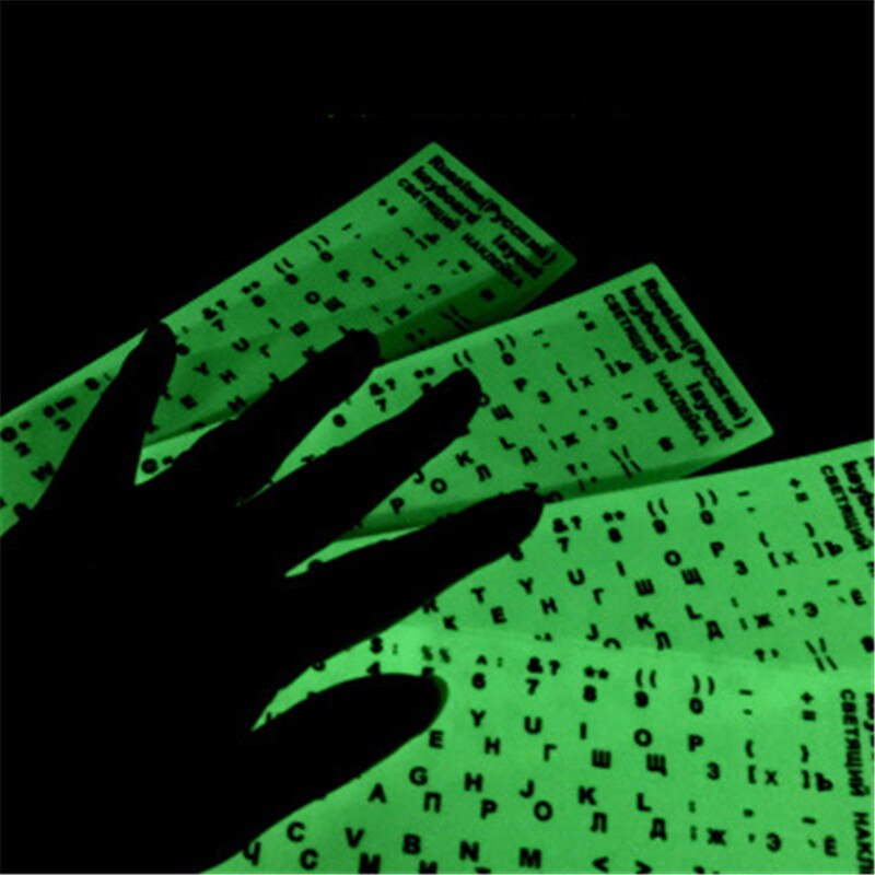 SIANCS 1PCS Russian keyboard keycap Luminous Stickers Transparent cover for Computer Mechanical keyboard notebook Desktop Laptop