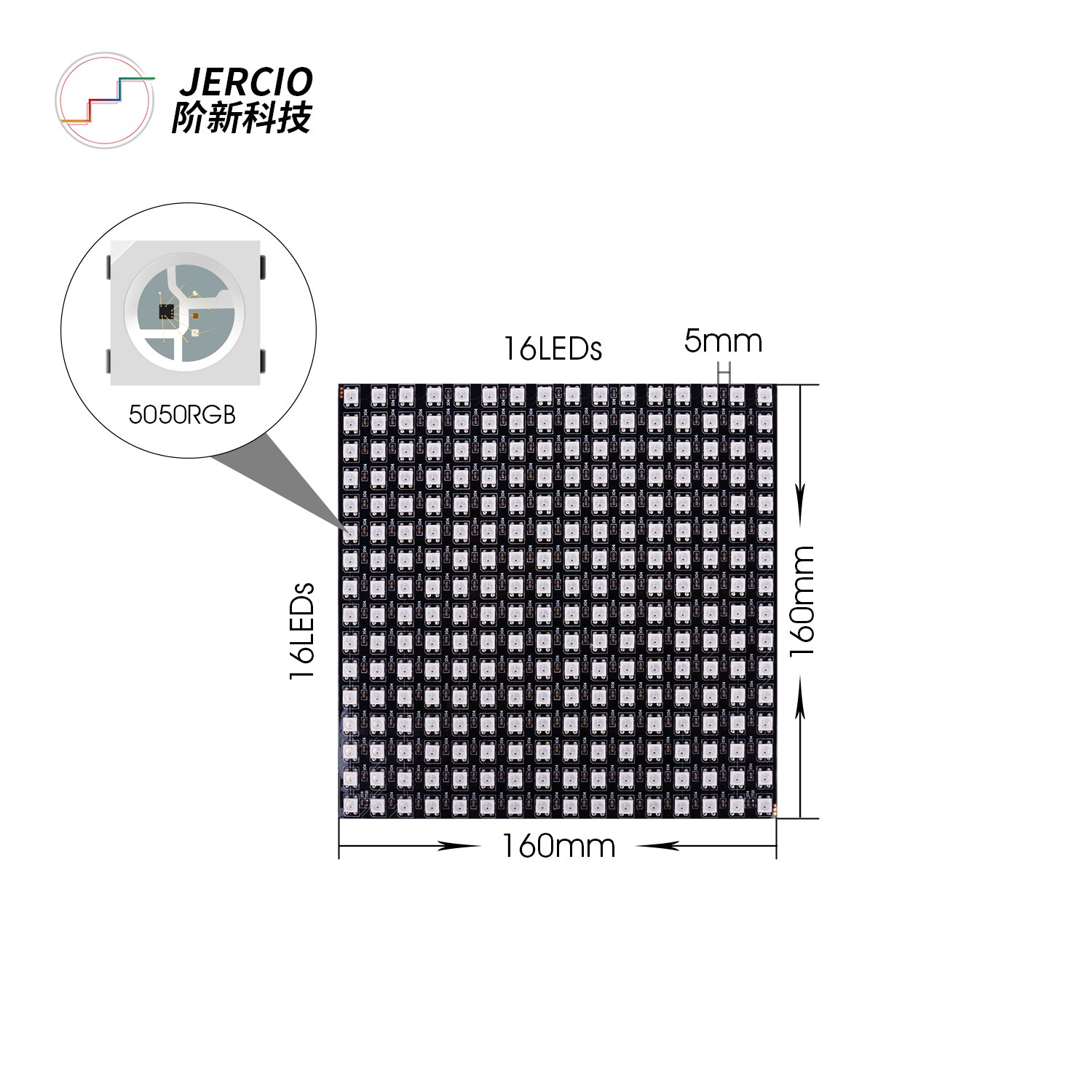 WS2812B 16x16 RGB Flexible Pixel Panel Matrix Screen ECO Led Module Individually Addressable Night Light DC5V