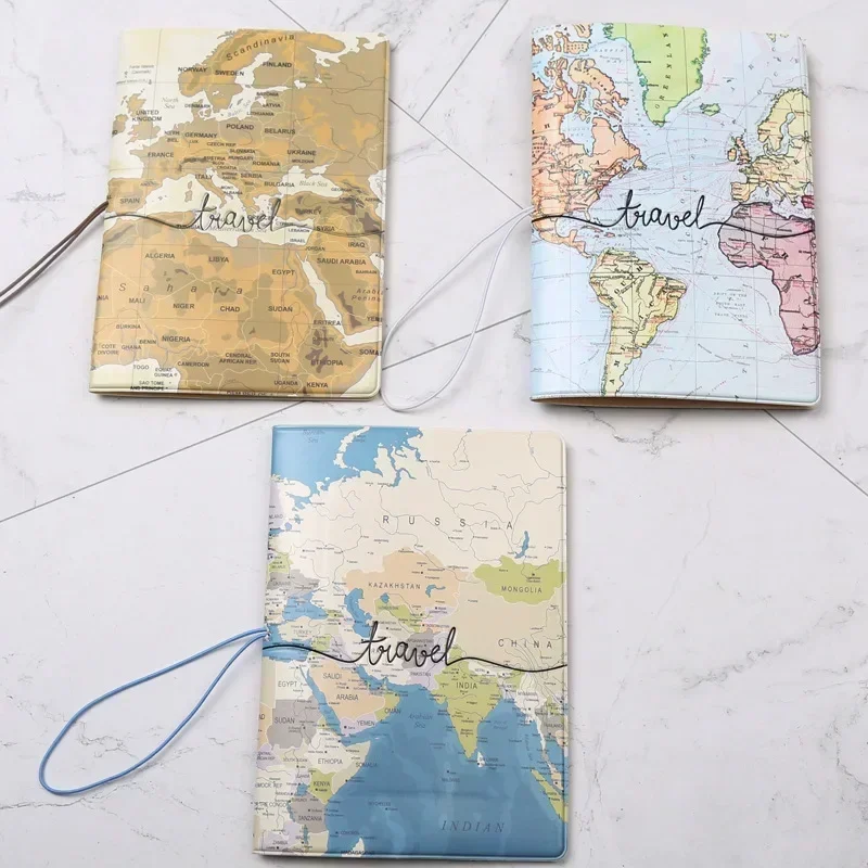 Travel Passport Cover Wallet Bag Letter Men Women Pu Leather ID Address Holder Portable Boarding Travel Accessories