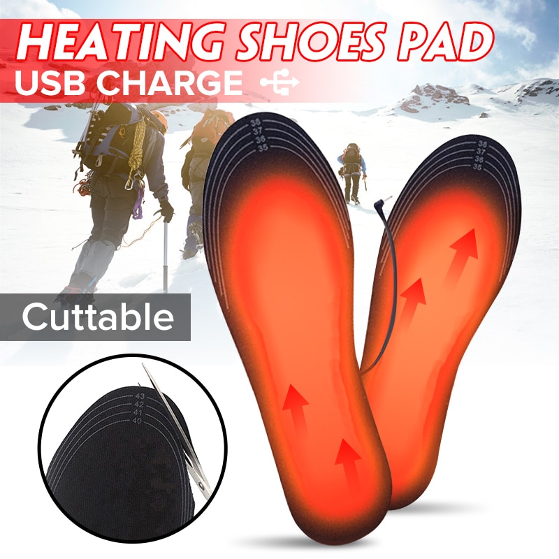 1Pair Cuttable Powered Electric Heated Shoe Insole... Grandado