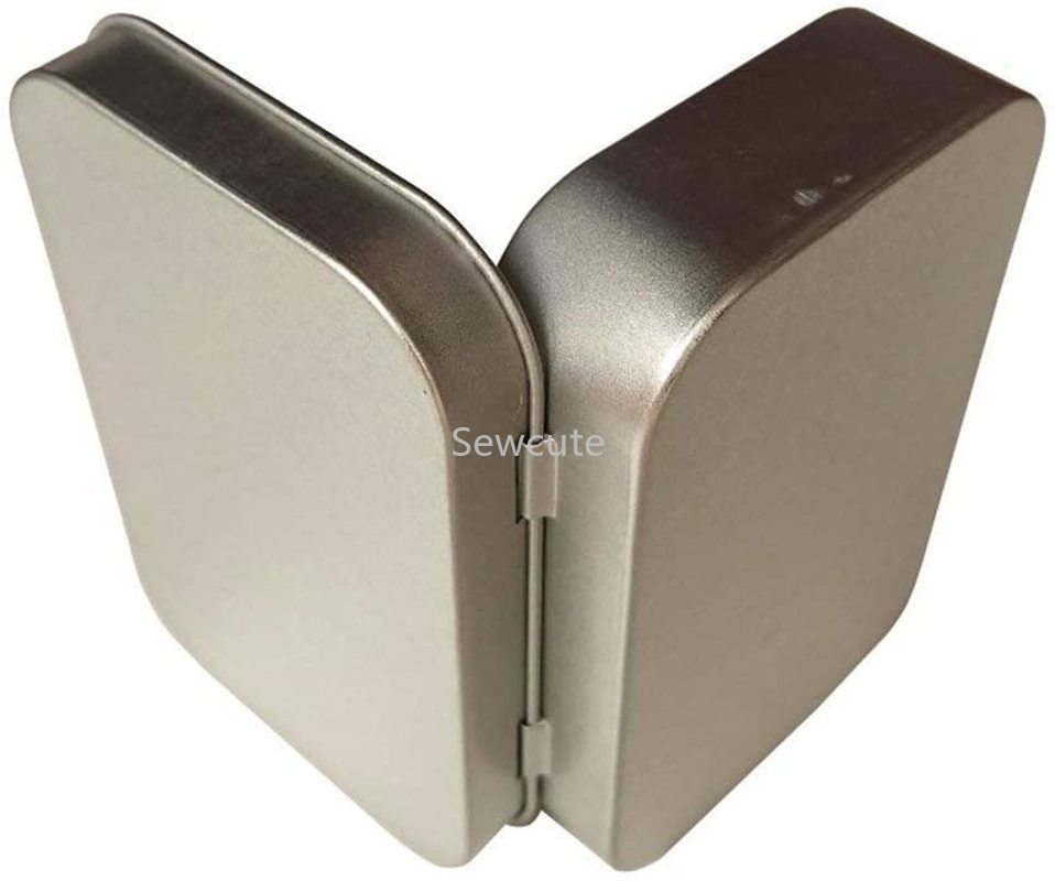 6 Pcs Metal Hinged Tin Box Container Mini Portable Small Storage Container Kit with Lid Craft Container Empty Boxes Home Storage