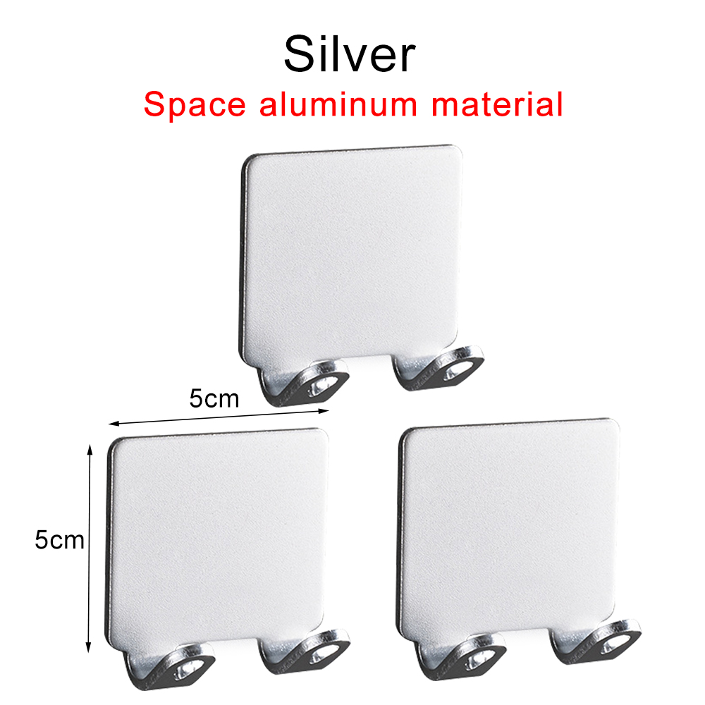 1/2/3Pcs Punch Gratis Scheren Scheermes Houder Mannen Scheren Scheerapparaat Opslag Haak Wandplank Badkamer Scheermes rek Muur Keuken Accessoires: Type A Silver 3 PCS
