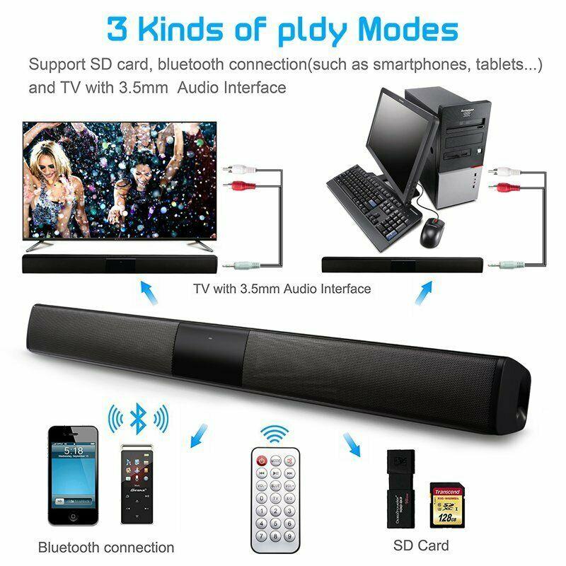 Thuis Tv Theater Draadloze Bluetooth-Compatibel Luidspreker Computer Subwoofer Soundbar Echo Muur Sound Blaster Muziek Radio Klankkast