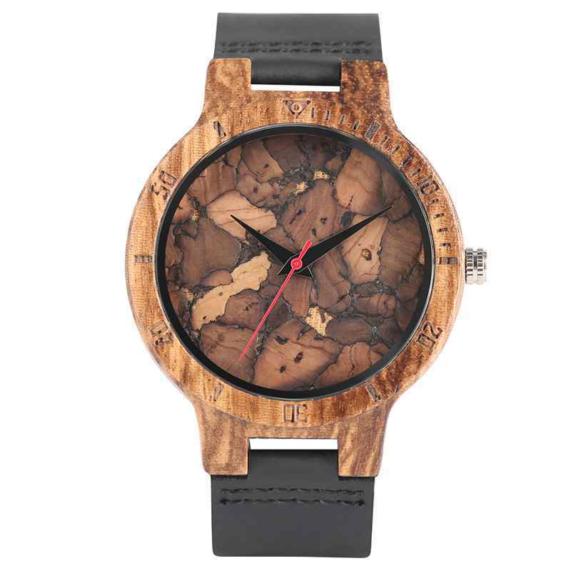 Fulde naturlige træ mandlige ure håndlavede bambus roman mænd kvinder træ armbånd kvarts armbåndsur reloj de madera: 6