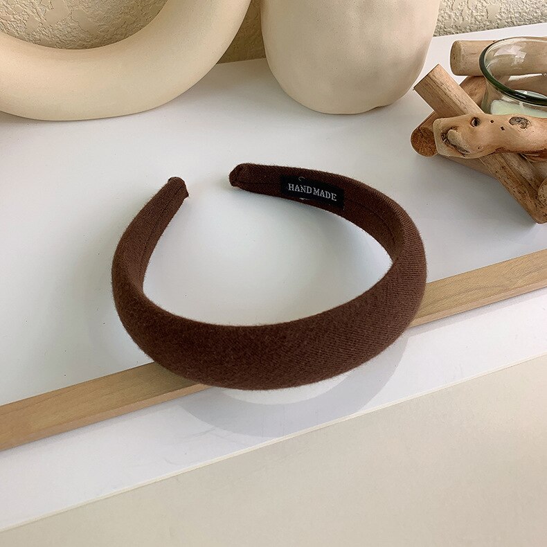 HUANZHI 2021 Trendy Vintage gąbka opaski Pearl Hairbands obręcz do włosów dla dziewczyn głowa kobiety Bezel Band akcesoria do włosów nakrycia głowy: 12