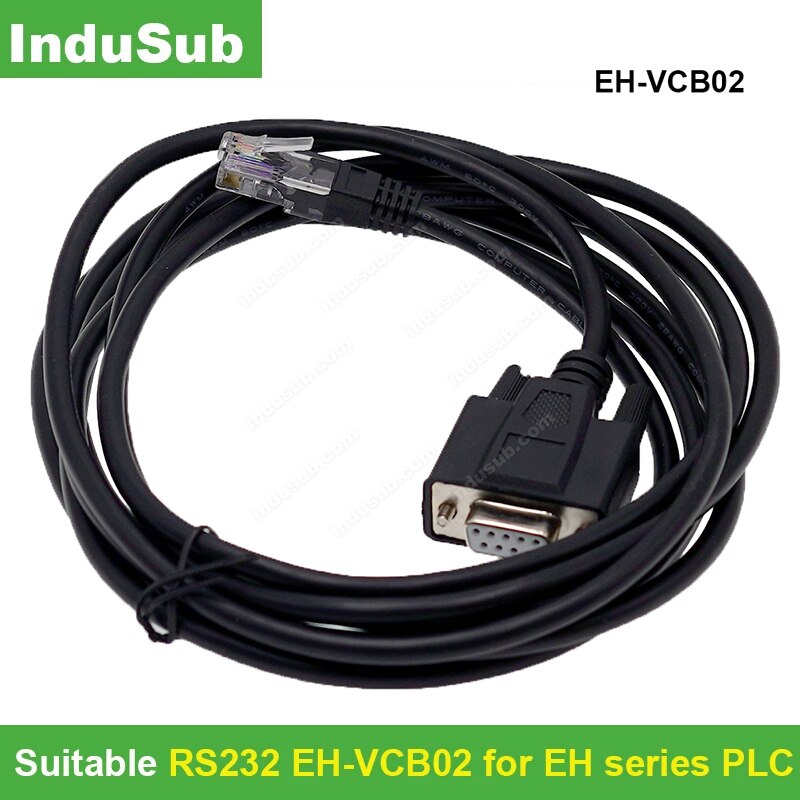 Compatible PLC Cable EH-VCB02 for EH series PLC, RS232, EM,E-28B 16-pin E-40/ EC-Round, OEM EHVCB02