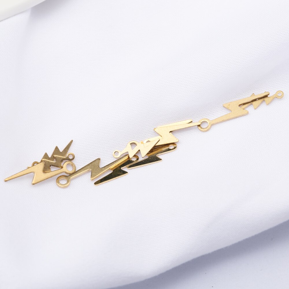50 st/lot rå mässing blixtberlocker liten blixt blixt åskväder hänge för gör det själv armband halsband smycken