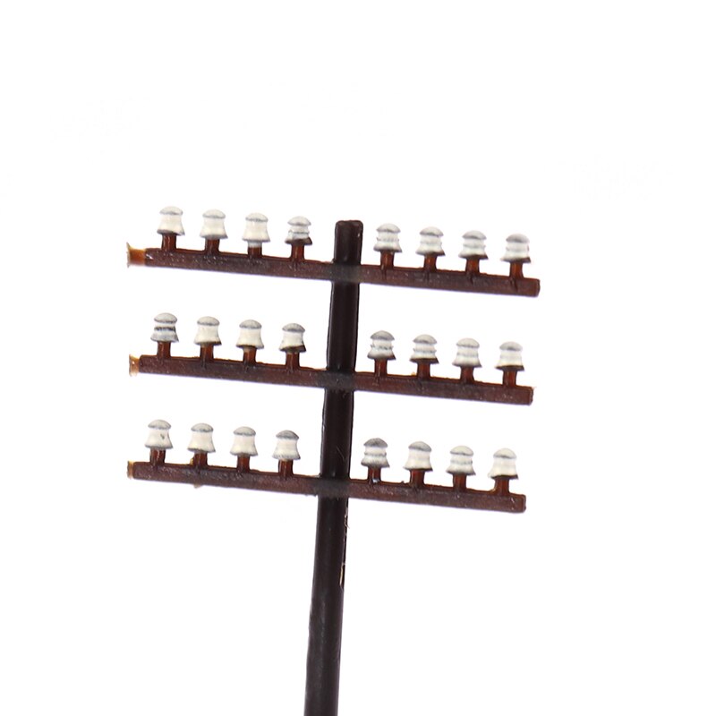 3 pcs/set 1:87 Mini Electric Line Pole for Train Railways Street Doll House Decoration toys