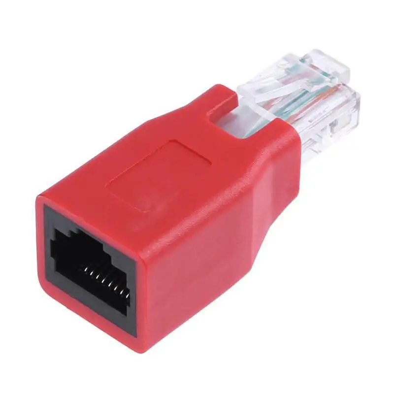 RJ45 Male To Female CAT6 Connector Lan Ethernet Network Extension Adapter Replacement for Routers/Hubs/Network RJ45 Connections: Red