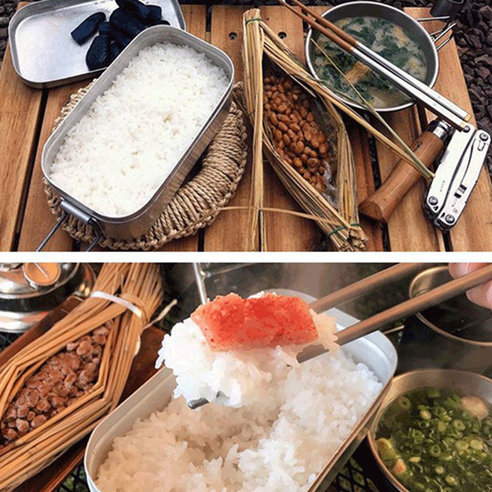 Aluminum Lunch Box With Handle Travel Portable Lightweight Thick Japanese Aluminum Case Thermal Metal Box With handle For Kid