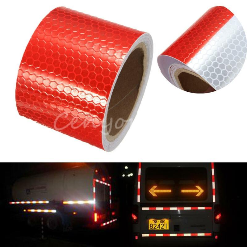 3M x 5cm Red White Reflective Safety Warning Conspicuity Tape Film Sticker