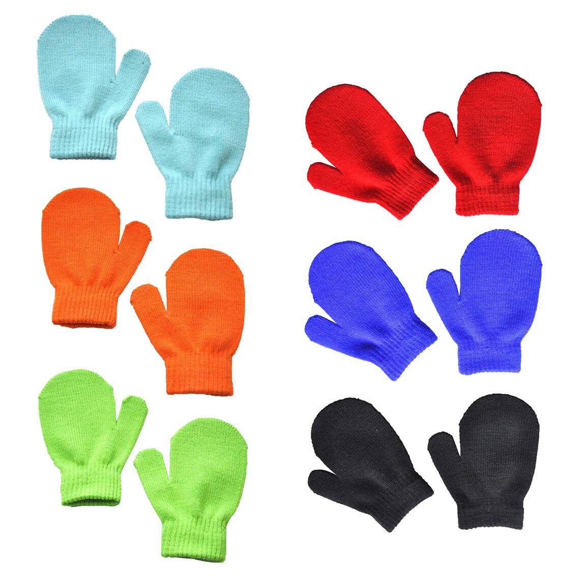 6Paare Winter Handschuhe Für freundlicher Kleinkind Baby Nette stricken Fäustlinge Heißer Mädchen Jungen Von Winter Warme Handschuhe Gants Hiver gießen Enfants: F