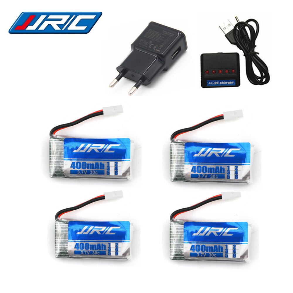 Lipo Batterie 3,7 v 400mAh 30C für JJRC H31 / JJRC H43hw Drohne Li-Batterie JJRC H31 Lipo batterie + (5in1) kabel ladegerät 3/4/5 stücke: Blau