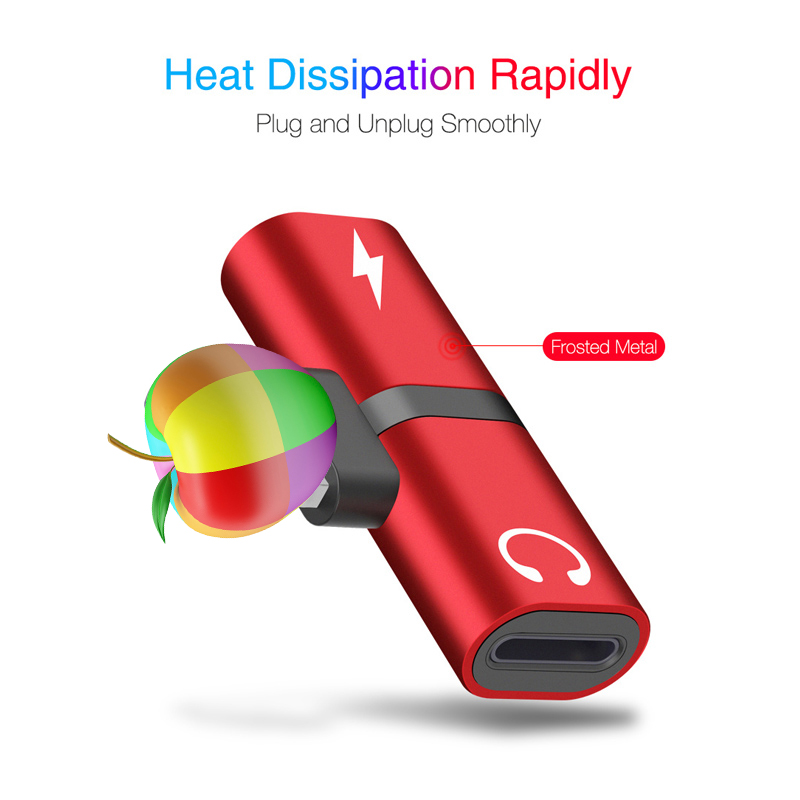 Adaptador de llamada de escucha de carga de iluminación Dual 2 en 1 para Iphone 11 12 13 X XS MAX XR 7 8 Plus divisor de cargador de Audio para auriculares
