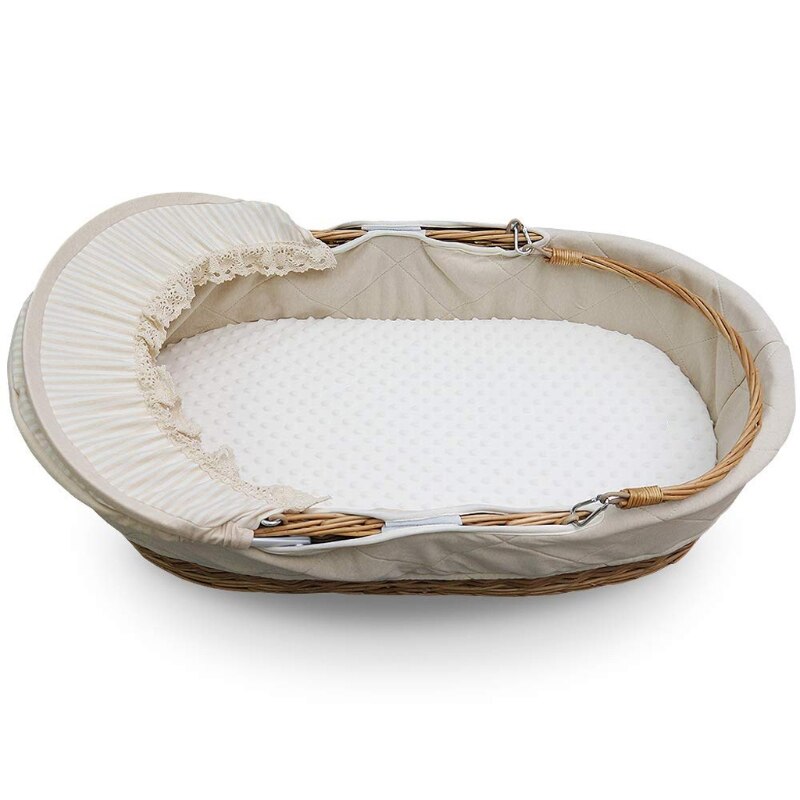 Bassinet lakan minky dot lakan supermjukt andningsbart flexibelt för vagga moses korg