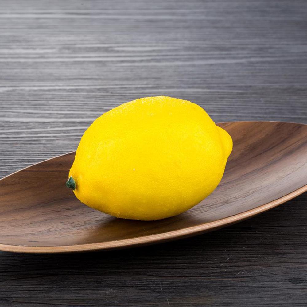Simulation Fruit Vegetable Foam Lemon Decoration Green Lemon BasketGift Plate Furniture Handicraft Farmhouse Fruit Display Z0P9